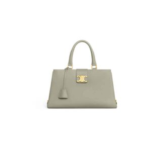 CELINE MEDIUM APPOLINE BAG IN SUPPLE CALFSKIN Medium Grey