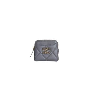CHANEL 19 Zipped Coin Purse Medium Grey