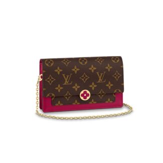 FLORE CHAIN WALLET dark brown