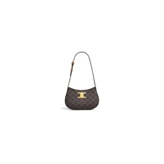 TILLY medium bag in shiny calf leather black