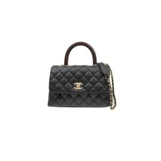 Coco handle flap shoulder bag Mini black