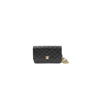 classic chain wallet black