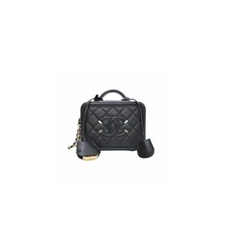 Medium Filigree Makeup Case black
